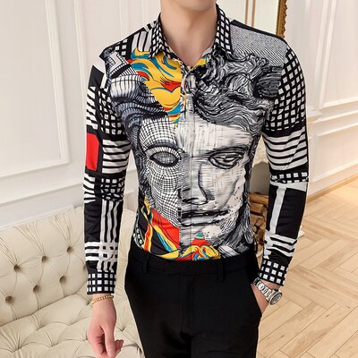 Chemise à manches longues pour hommes Nouvelle mode.