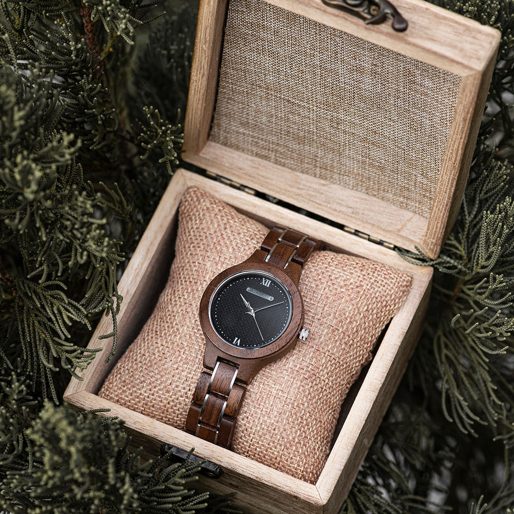 Montre en bois pour hommes et femmes luxe haut qualité.