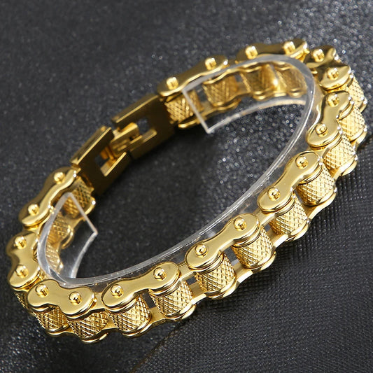 Bracelet en acier inoxydable pour hommes chaîne à maillons.