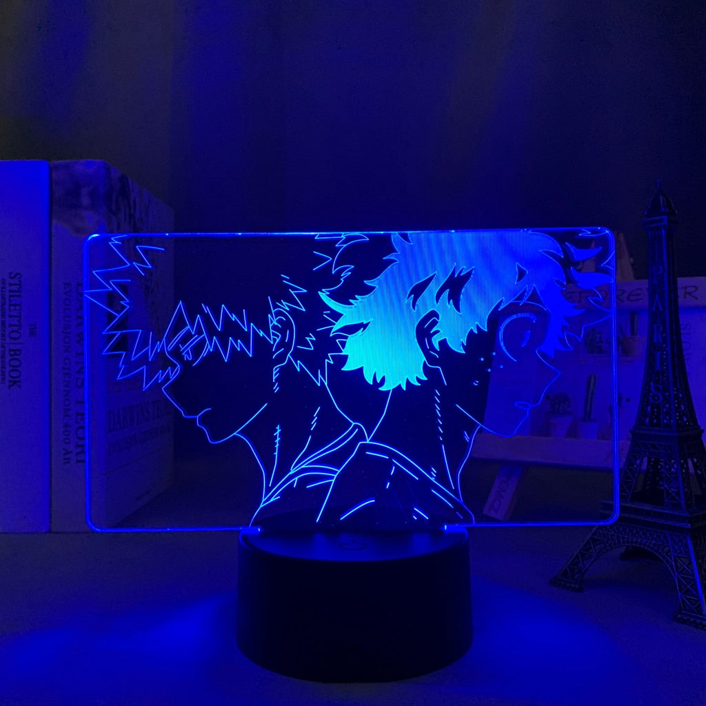 Lampe à LED 3D avec et sans télécommande.