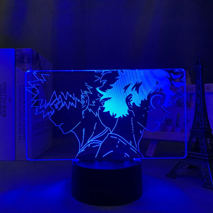 Lampe à LED 3D avec et sans télécommande.