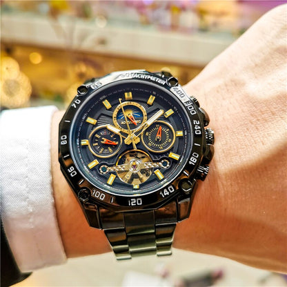 Montre mécanique automatique pour hommes remontage automatique.