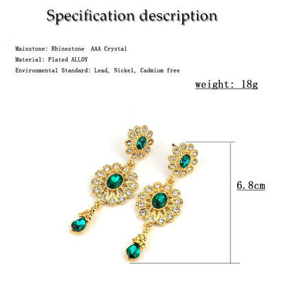boucle d'oreille en forme de goutte d'eau pour femmes couleur or.