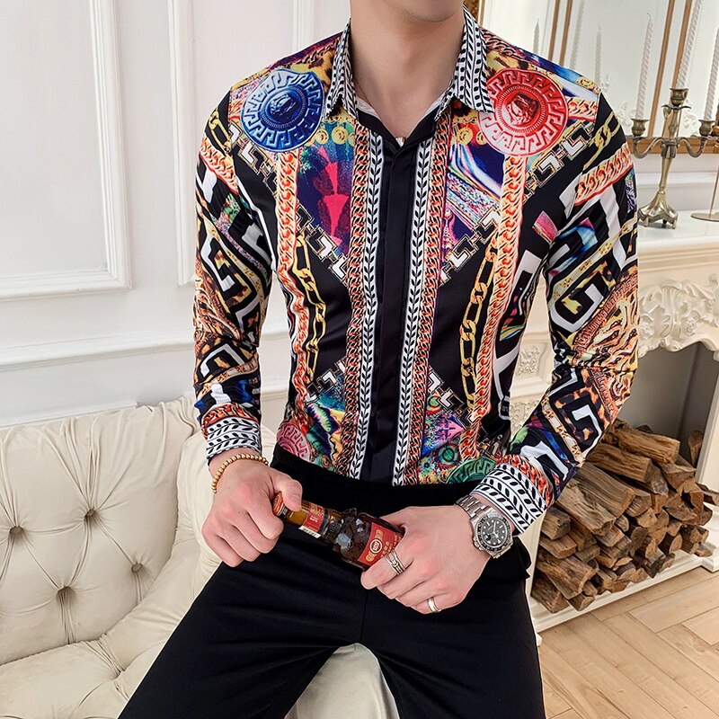 Chemise à manches longues pour hommes Nouvelle mode.