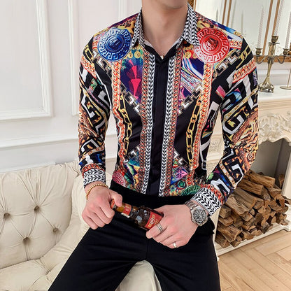Chemise à manches longues pour hommes Nouvelle mode.