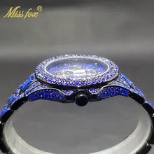 Montre de luxe en diamant vert pour hommes luxe unique.