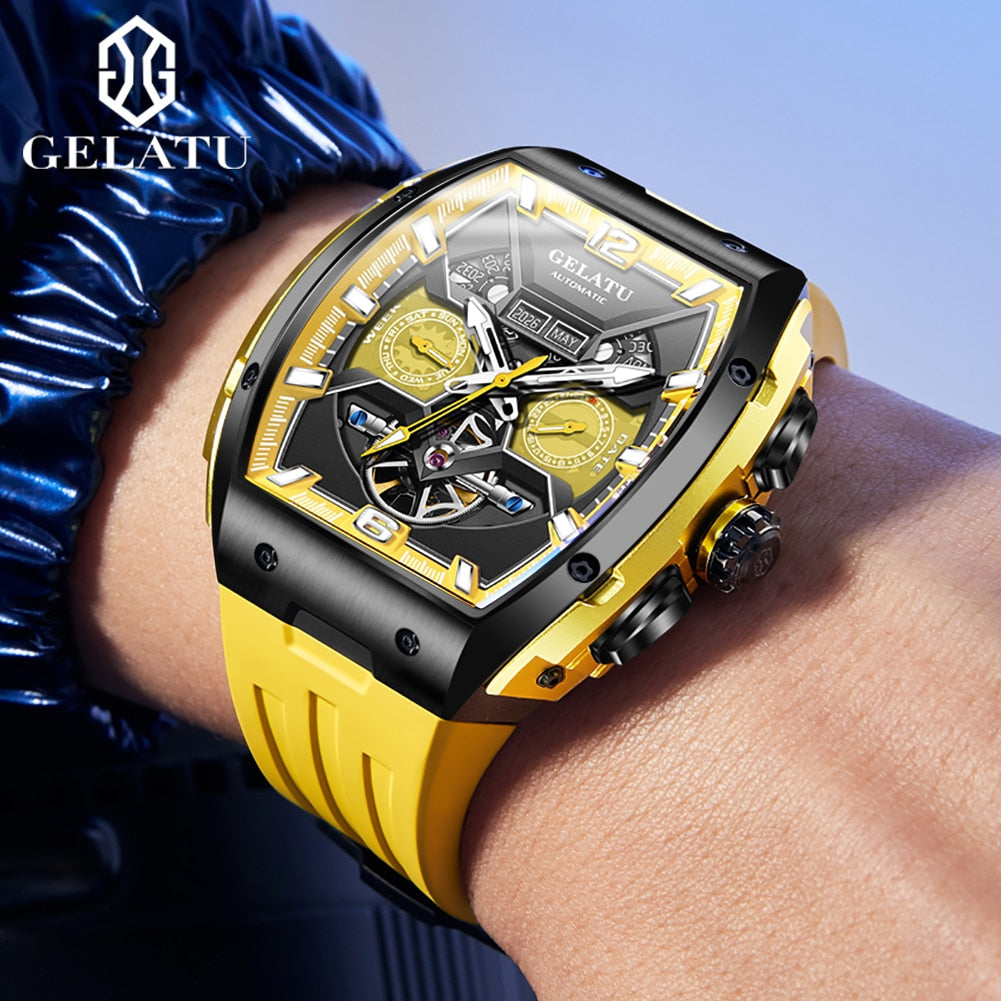 Montre mécanique automatique saphir pour homme.