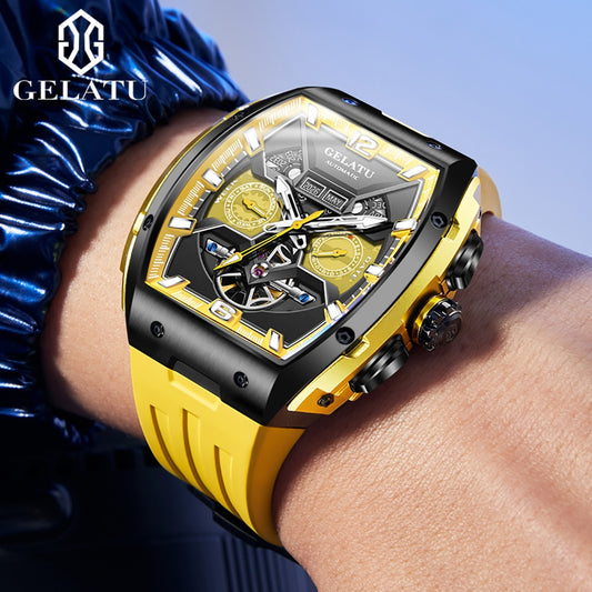 Montre mécanique automatique saphir pour homme.