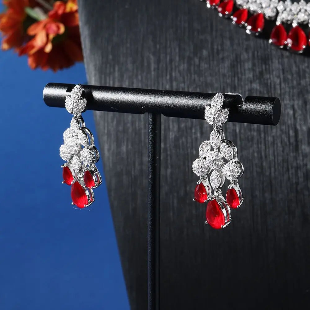 Ensembles de bijoux luxure élégants avec pierre Zircon.