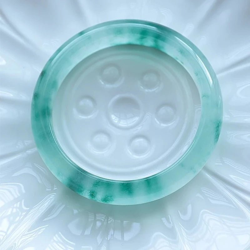 Bracelet de fleurs à la dérive luxure pour femmes vert bleu glacé.