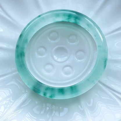 Bracelet de fleurs à la dérive luxure pour femmes vert bleu glacé.