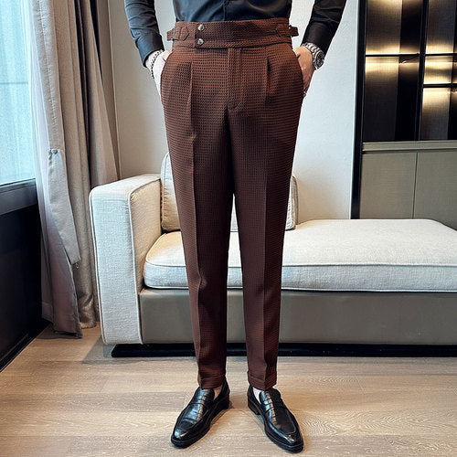 pantalons trempés pour homme coupe couvertes, vêtements de soirée.