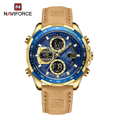 montre-bracelet en cuir pour homme, accessoire de Sport militaire, étanche, à Quartz, chronographe.
