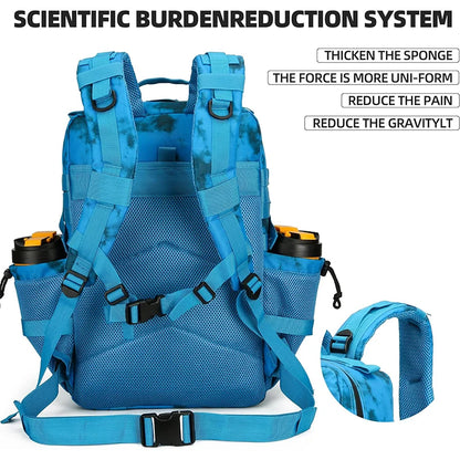 sac à dos d'assault bleu élégant étanche Camping Randonnée.