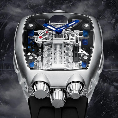 Montre de sport automatique militaire pour hommes marque de luxe étanche mécanique.