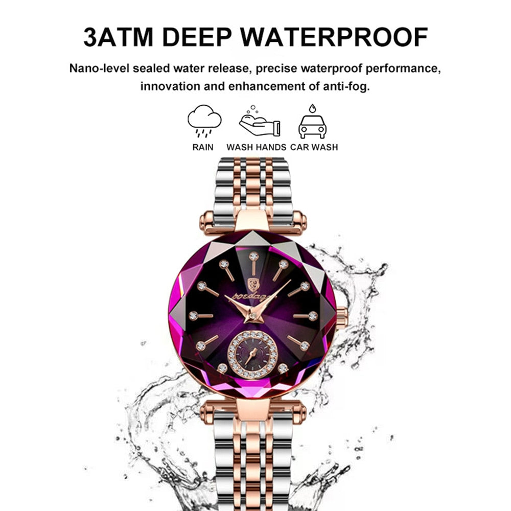 Montre bracelet de Luxe en Acier Inoxydable pour Femmes.