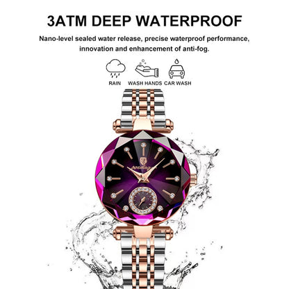 Montre bracelet de Luxe en Acier Inoxydable pour Femmes.