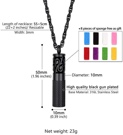 Collier pendentif médaillon de parfum pour hommes.