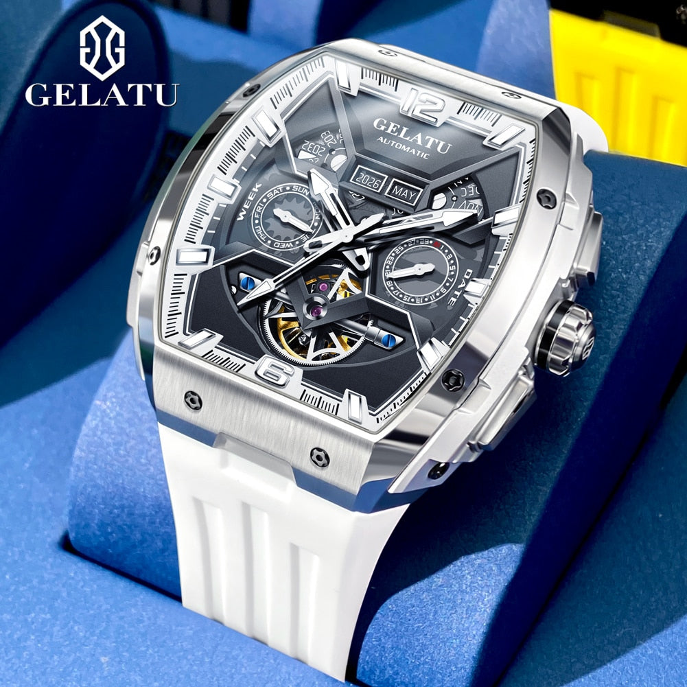 Montre mécanique automatique saphir pour homme.