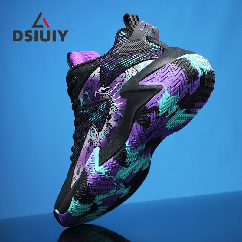 Chaussures de basket-ball coordonnantes pour hommes et femmes.