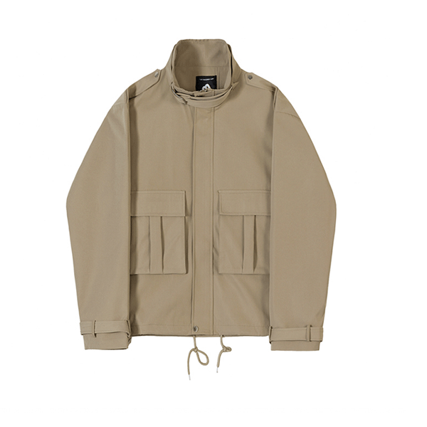 Veste d'outillage de style hommes, joli manteau rétro décontracté.
