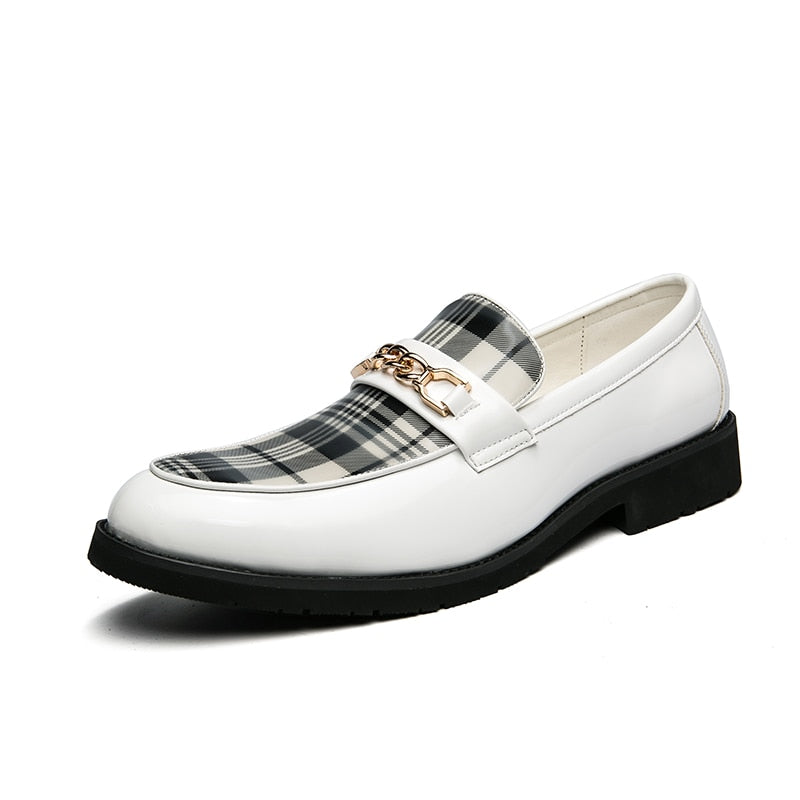 Chaussures en cuir de luxe italien pour hommes, mocassins décontractés.