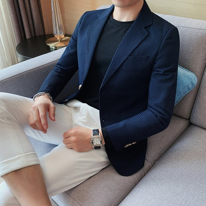 Vestes décontractées à simple boutonnage pour hommes, blazers respirante.