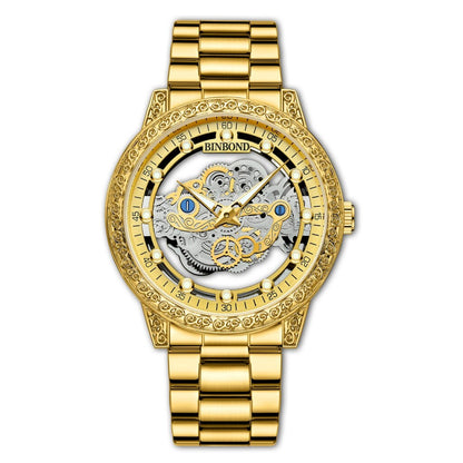 Montre pour hommes double creux étanche luxe mode originale.