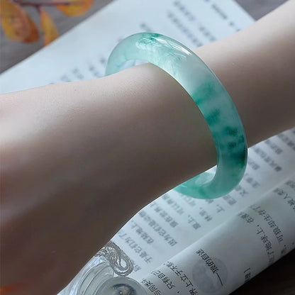 Bracelet de fleurs à la dérive luxure pour femmes vert bleu glacé.