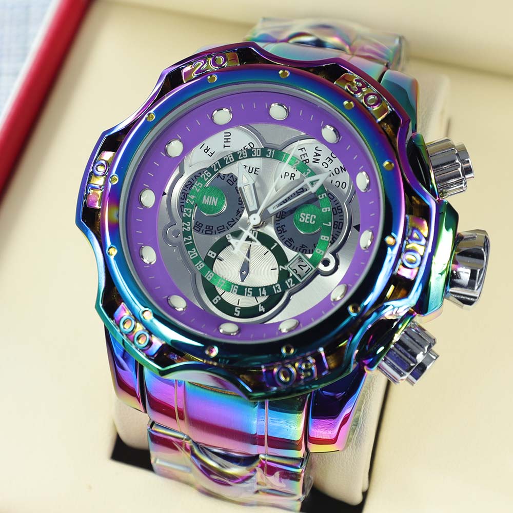 Montre de luxe en or 18 carats pour hommes étanche originale.
