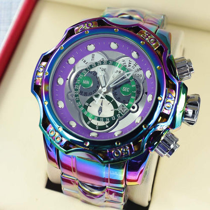 Montre de luxe en or 18 carats pour hommes étanche originale.