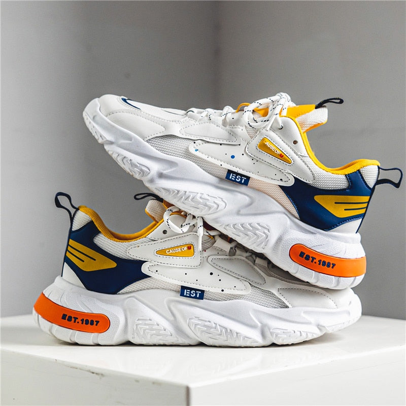 Chaussures de sports confortables en maille pour hommes.