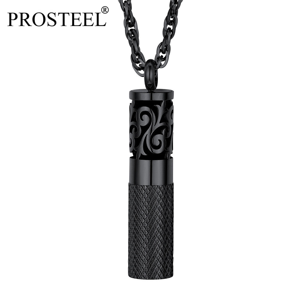 Collier pendentif médaillon de parfum pour hommes.