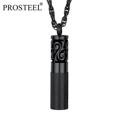Collier pendentif médaillon de parfum pour hommes.