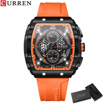Montre à quartz étanche pour hommes chronographe horloge de date.