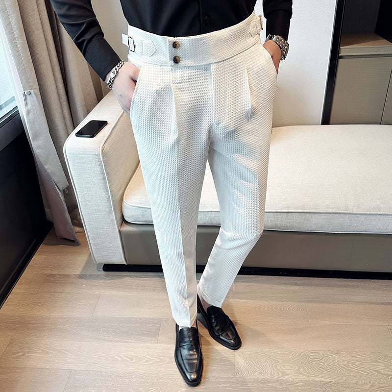pantalons trempés pour homme coupe couvertes, vêtements de soirée.