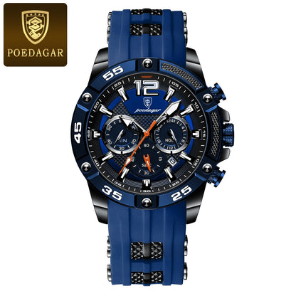 Montre à quartz militaire étanche pour hommes chronographe.