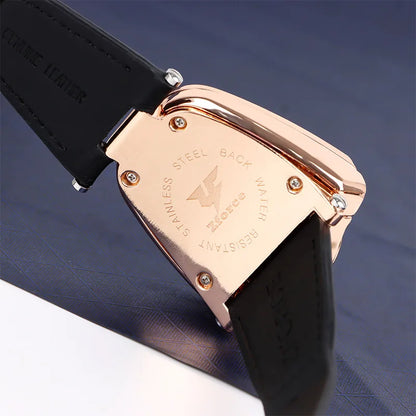 Montre homme luxe avec bracelet cuir Tendance.