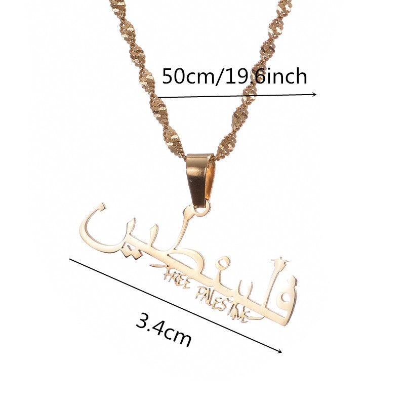 Collier pendentif palestine pour femmes, bijoux amulette.