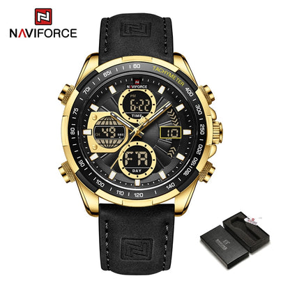 montre-bracelet en cuir pour homme, accessoire de Sport militaire, étanche, à Quartz, chronographe.