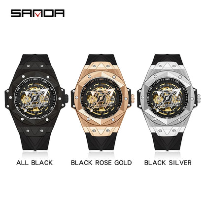 Montre mécanique auto luxe étanche pour homme.