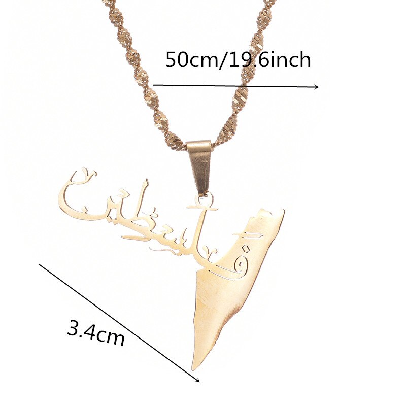 Collier pendentif palestine pour femmes, bijoux amulette.