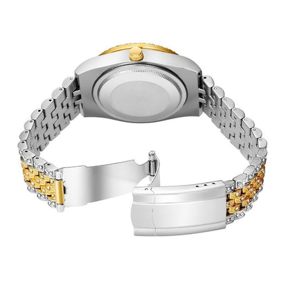 Montre luxe pour femmes glacé diamant autour montres à quartz.