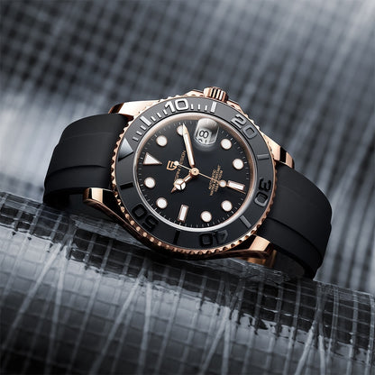 montre-bracelet mécanique automatique en saphir pour homme.