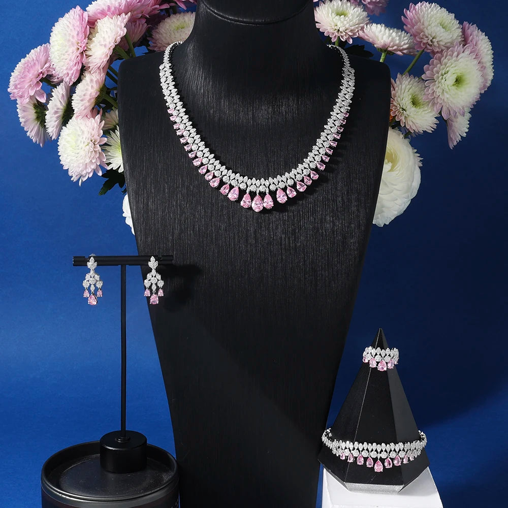 Ensembles de bijoux luxure élégants avec pierre Zircon.