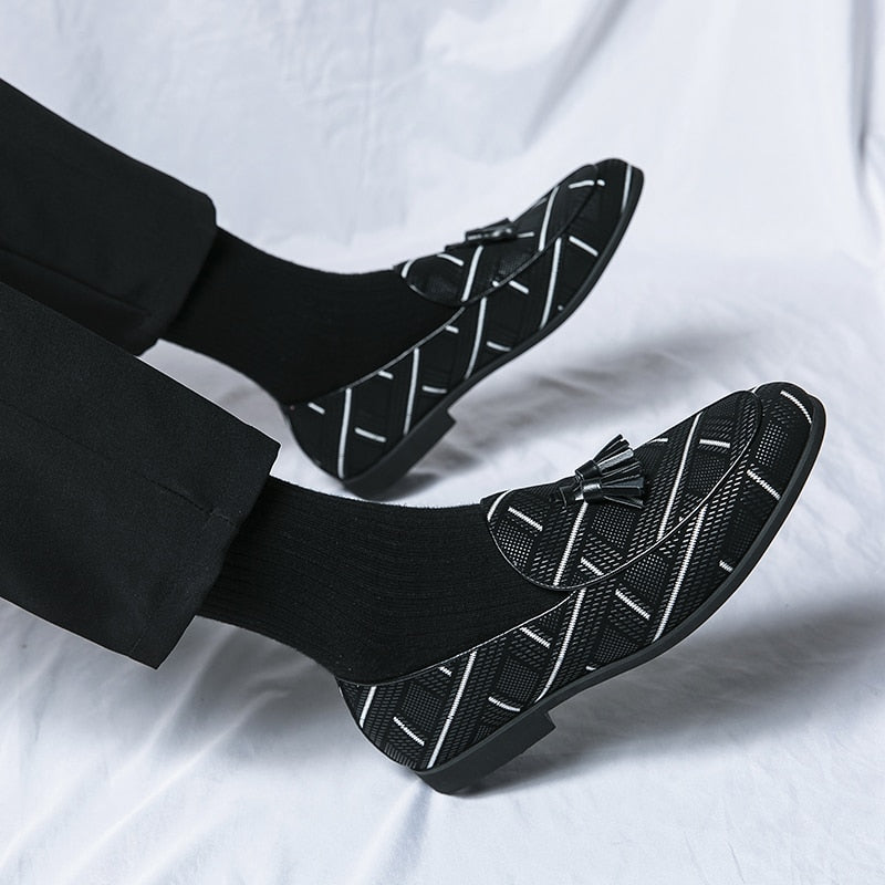 Chaussures décontractées en cuir pour hommes, chaussures d'affaires pour hommes.