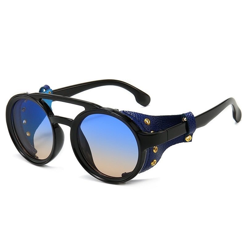 Lunettes de soleil pour hommes style maille latérale ronde.