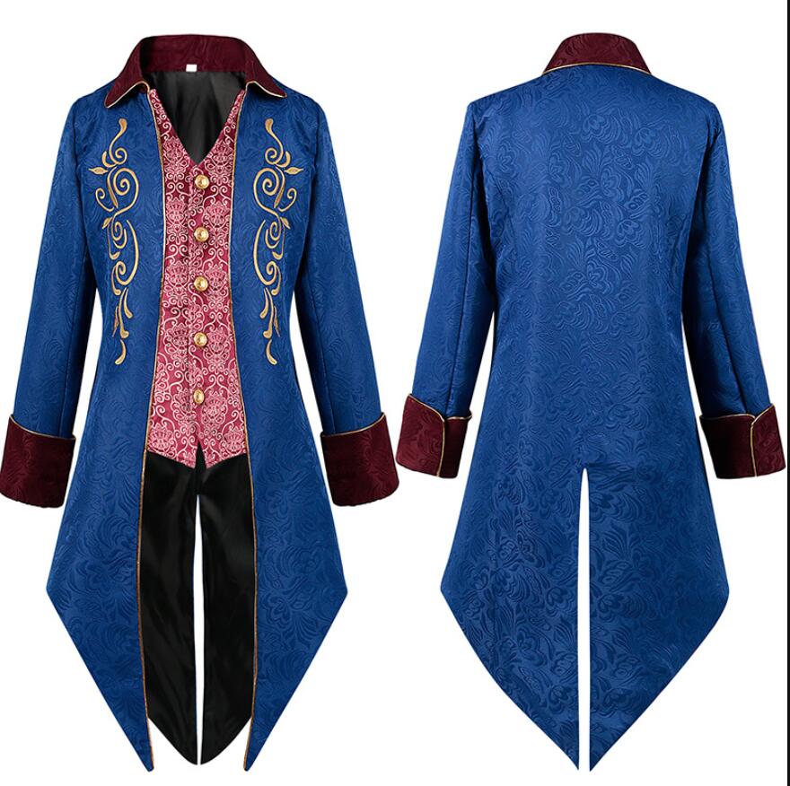 Veste de Nobleman Victorien Verte pour Hommes Cosplay Médiéval.