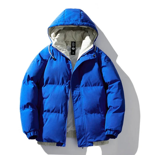 Veste homme décontracté à capuche épais chaud.