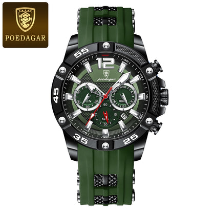 Montre à quartz militaire étanche pour hommes chronographe.